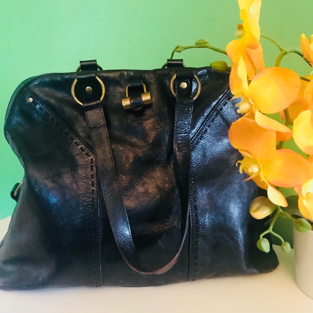 YSL Muse Bag black leather